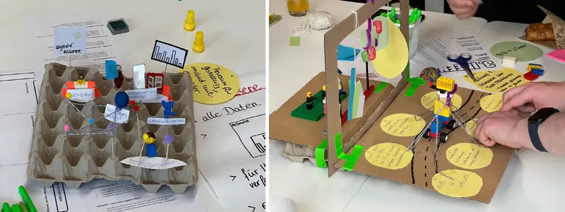 Zwei der vier Prototypen, entwickelt von den Teilnehmenden